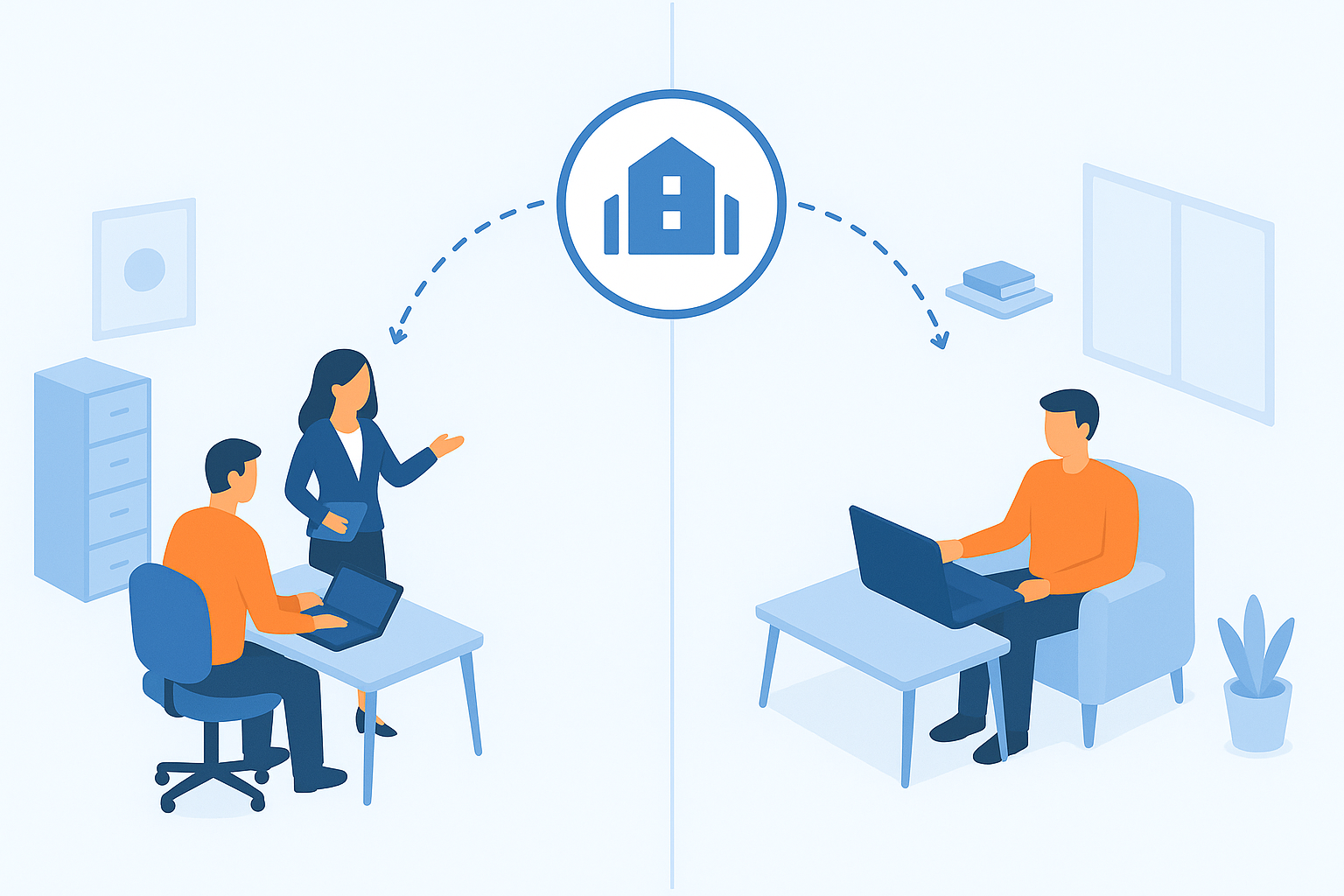 Hybrid Connect là hình thức làm việc linh hoạt On-Off kết hợp