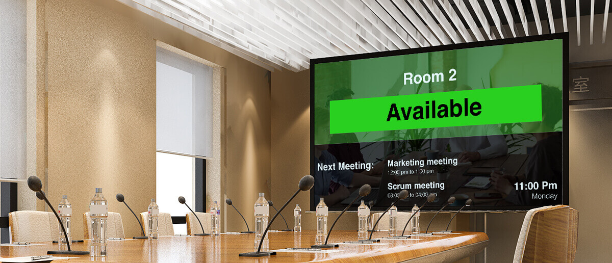 conferenceroomdigitalsignage_1 Những màn hình chiếu có độ phân giải cao, đồ họa sắc nét và âm thanh sống động sẽ là lựa chọn hoàn hảo