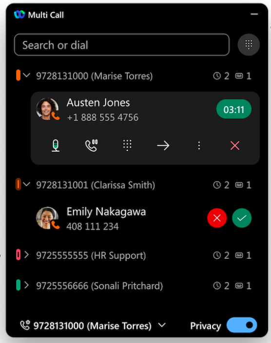 Webex calling tích hợp công nghệ âm thanh ai giúp lọc tiếng ồn từ cả hai phía, mang lại trải nghiệm gọi điện rõ ràng và chuyên nghiệp hơn