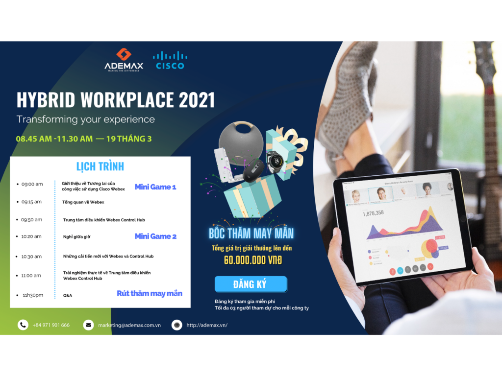Trở thành chuyên gia Cisco Webex với hội thảo trực tuyến HYBRID WORKPLACE